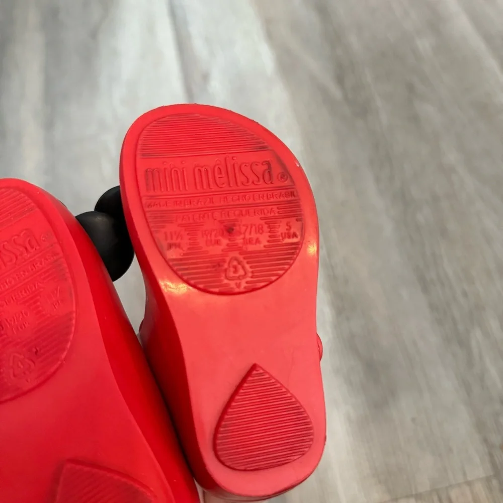 Mini Melissa X Disney Red Minnie Mickey Mary Jane Shoes